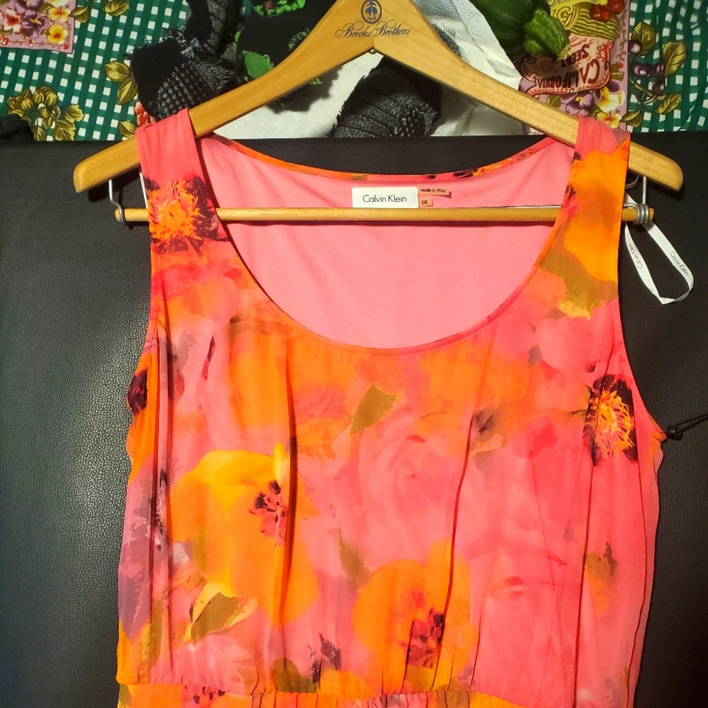 Pink and orange dress